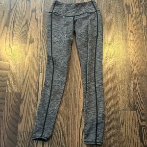 Athleta Charcoal Legging with Black Trim Size XXS